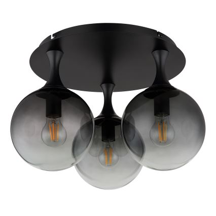 Globo - Prisadený luster 3xE27/10W/230V pr. 46 cm čierna