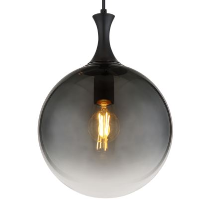 Globo - Luster na lanku 1xE27/10W/230V pr. 25 cm čierna