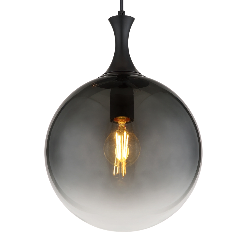 Globo - Luster na lanku 1xE27/10W/230V pr. 25 cm čierna