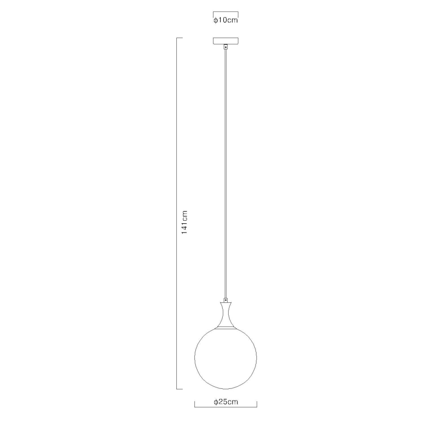 Globo - Luster na lanku 1xE27/10W/230V pr. 25 cm čierna