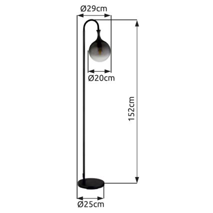 Globo - Stojacia lampa 1xE27/10W/230V