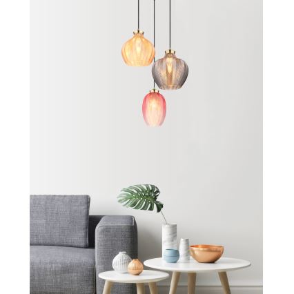 Globo - Závesný luster na lanku 3×E27/60W/230V, priemer 45 cm