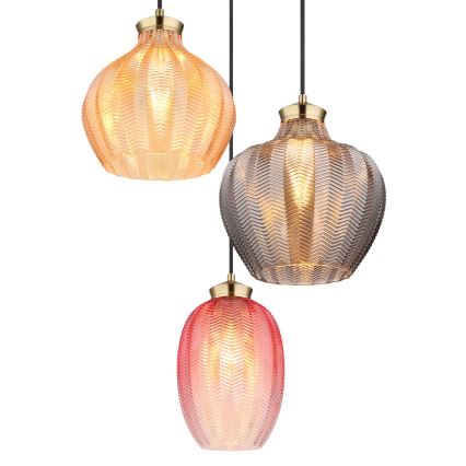 Globo - Závesný luster na lanku 3×E27/60W/230V, priemer 45 cm
