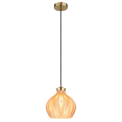 Globo - Luster na lanku 1xE27/60W/230V pr. 22 cm zlatý