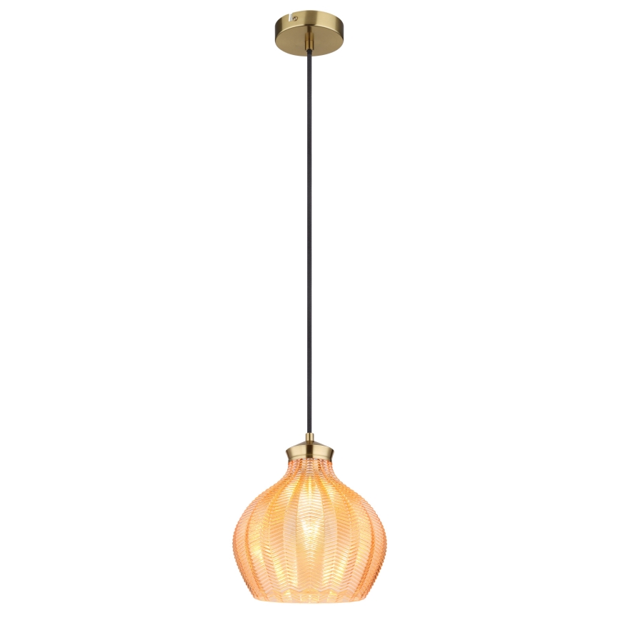 Globo - Luster na lanku 1xE27/60W/230V pr. 22 cm zlatý