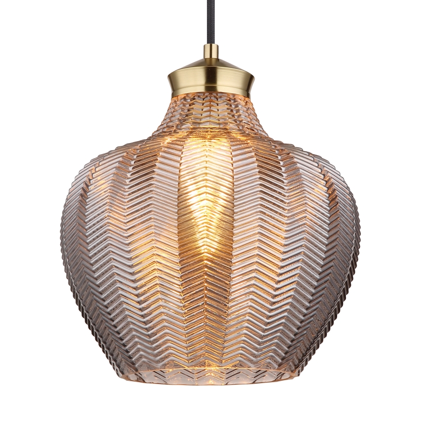 Globo - Závesný luster na lanku 1xE27/60W/230V pr. 22 cm dymový