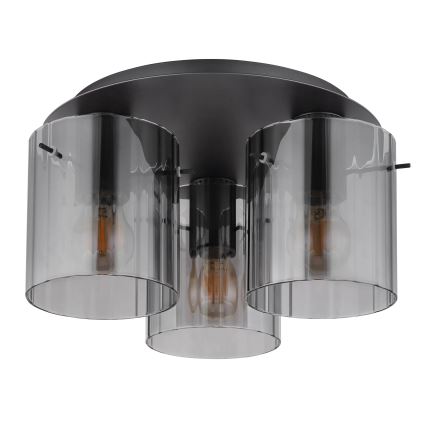Globo - Stropné svietidlo 3xE27/40W/230V pr. 37 cm šedá