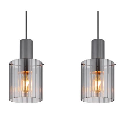 Globo - Luster na lanku 3xE27/40W/230V šedá