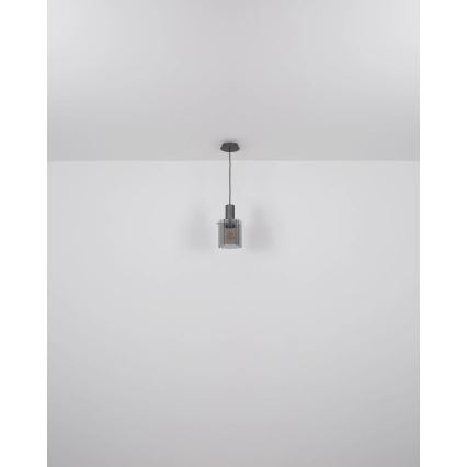 Globo - Luster na lanku 1xE27/40W/230V pr. 18 cm šedá