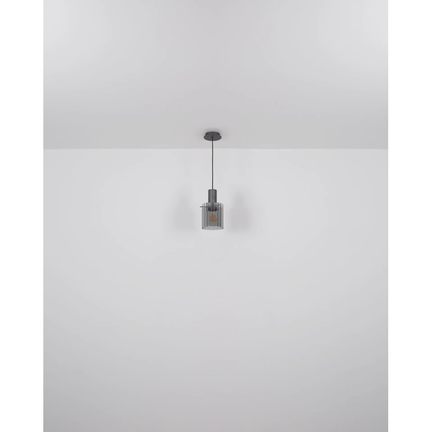 Globo - Luster na lanku 1xE27/40W/230V pr. 18 cm šedá