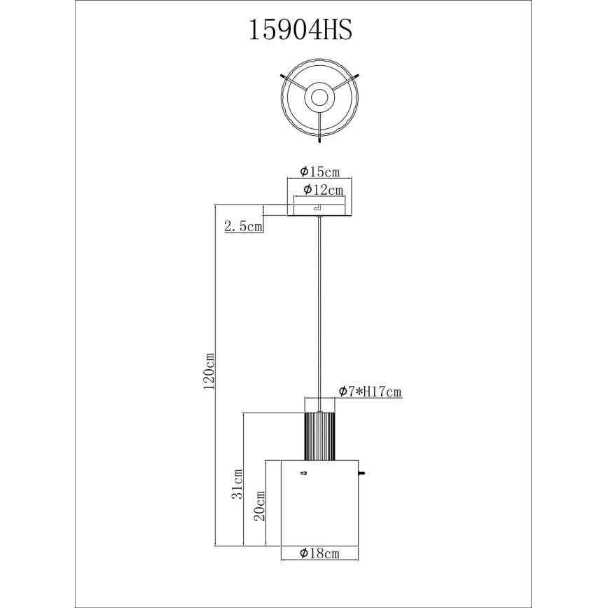 Globo - Luster na lanku 1xE27/40W/230V pr. 18 cm šedá
