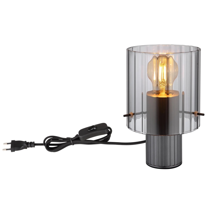 Globo - Stolná lampa 1xE27/40W/230V pr. 14 cm šedá