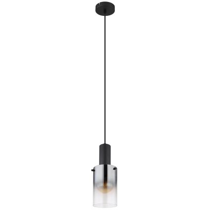 Globo - Luster na lanku 1xE27/40W/230V pr. 12,5 cm čierna