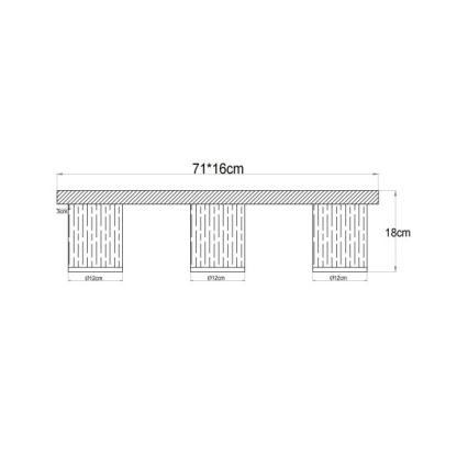 Globo - Stropné svietidlo 3xE27/40W/230V