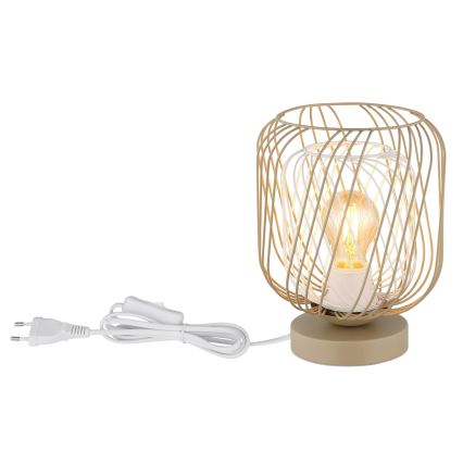 Globo - Stolná lampa 1xE27/40W/230V béžová/biela
