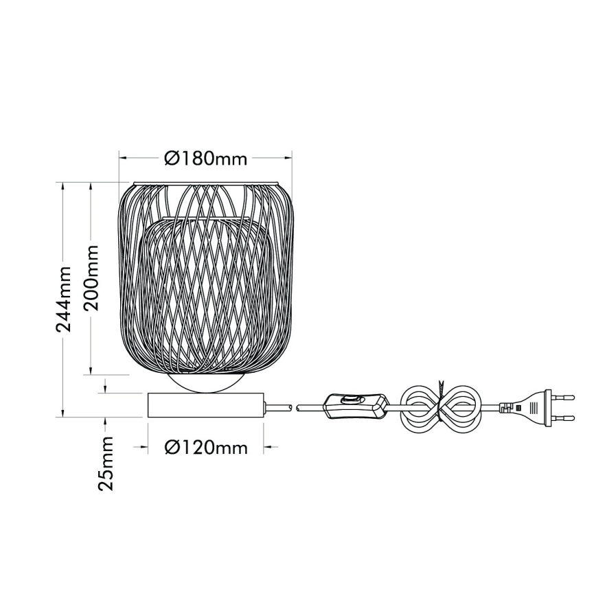 Globo - Stolná lampa 1xE27/40W/230V béžová/biela