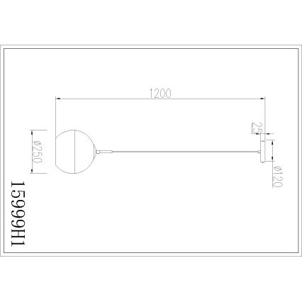Globo - závesný luster na lane 1xE27/60W/230V, priemer 25 cm