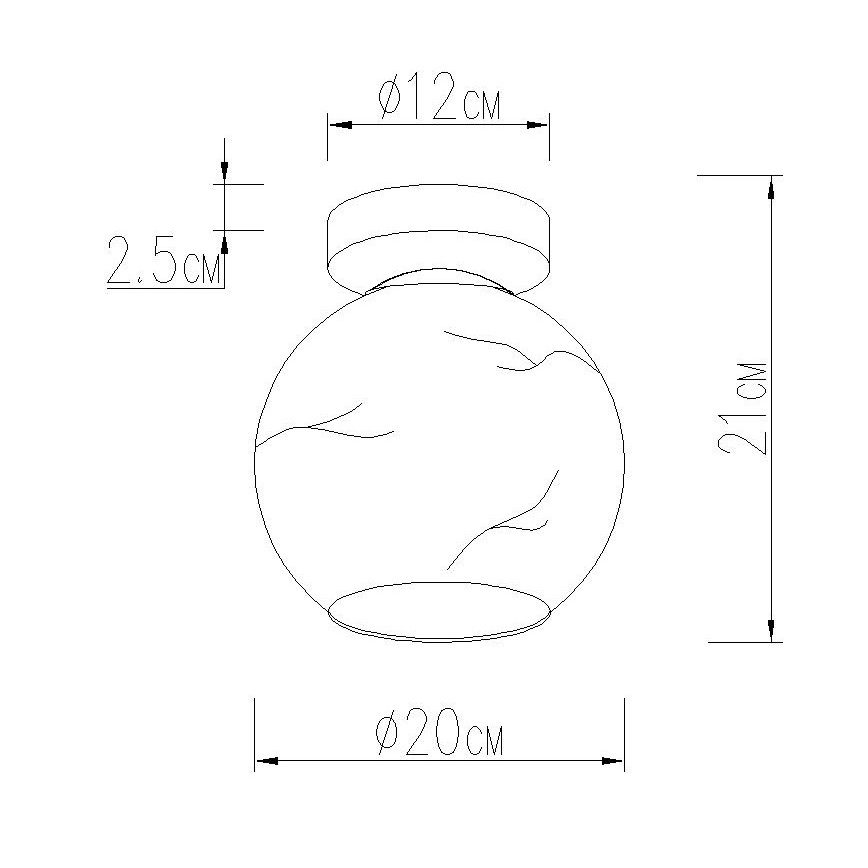 Globo - Stropné svietidlo 1xE27/60W/230V priemer 20 cm
