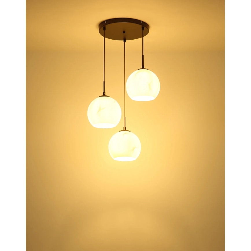 Globo - Závesný luster na lankách 3xE27/60W/230V pr. 42,5 cm