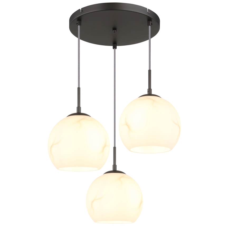 Globo - Závesný luster na lankách 3xE27/60W/230V pr. 42,5 cm