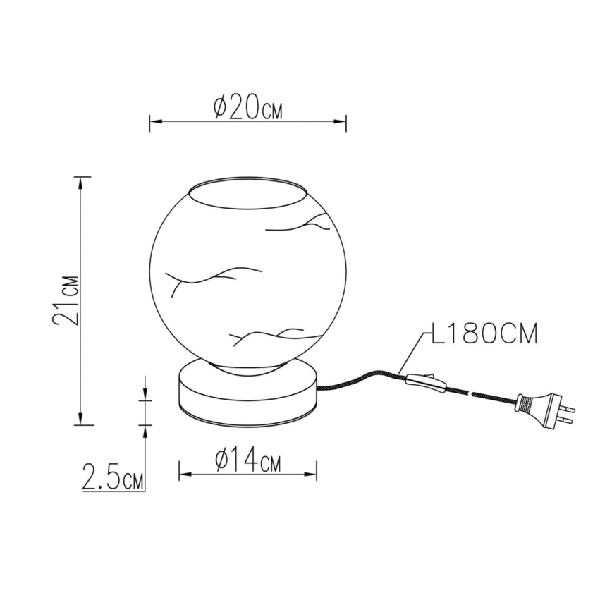 Globo - Stolná lampa 1xE27/60W/230V