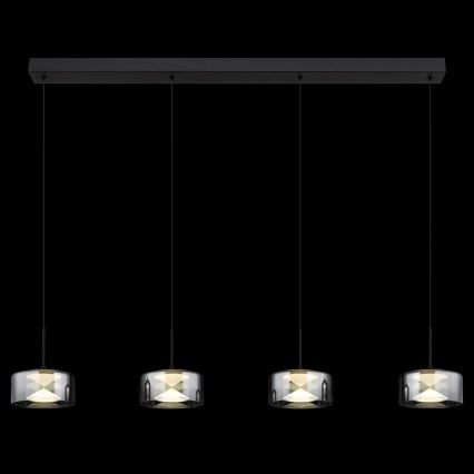 Globo - LED luster na lanku LED/24W/230V čierna/dymová