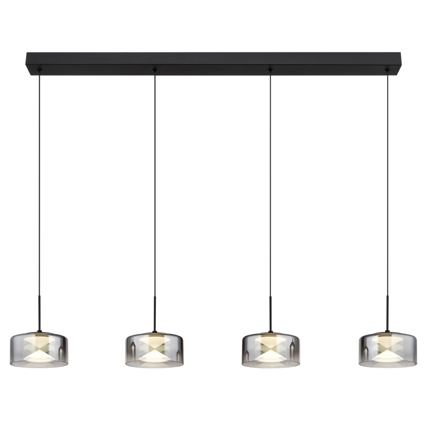 Globo - LED luster na lanku LED/24W/230V čierna/dymová