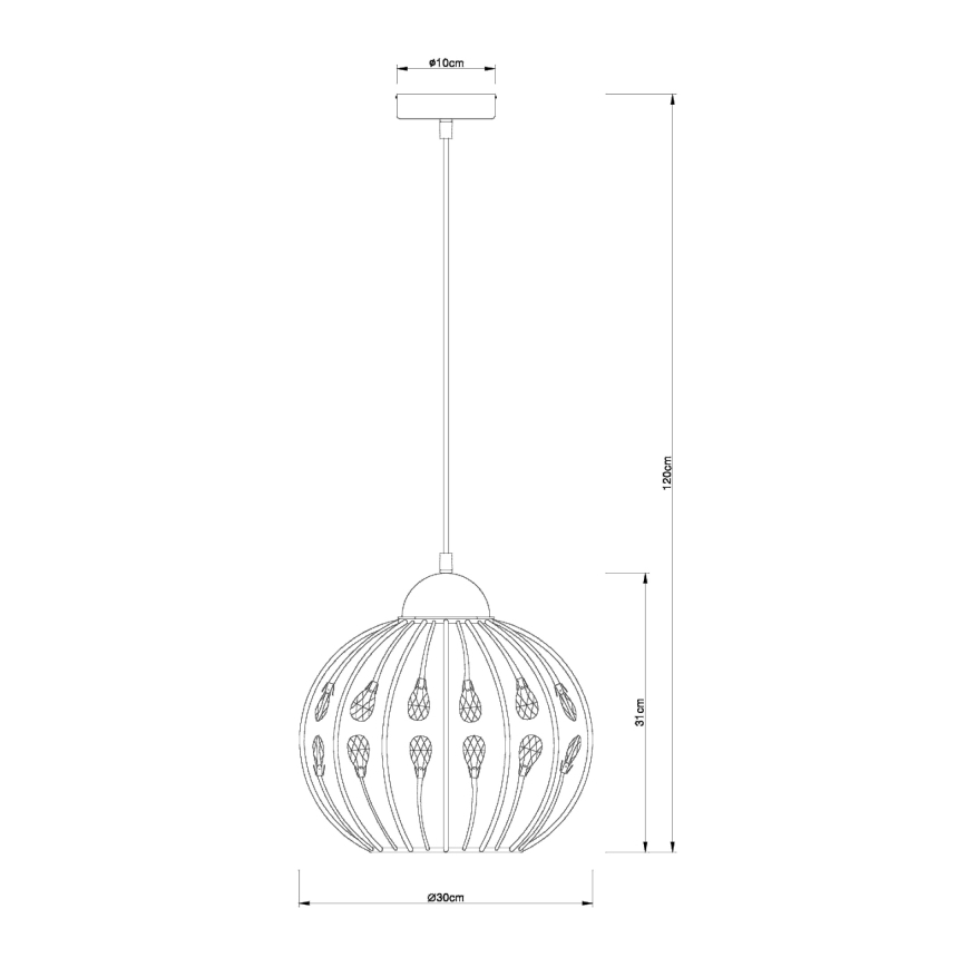 Globo - Závesný luster na lanku 1xE27/60W/230V pr. 30 cm