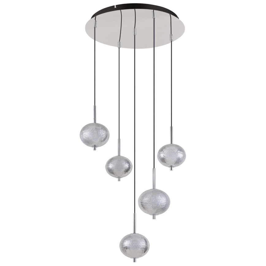 Globo - LED Luster na lanku 5xLED/6,6W/230V 3000/4500/6500K