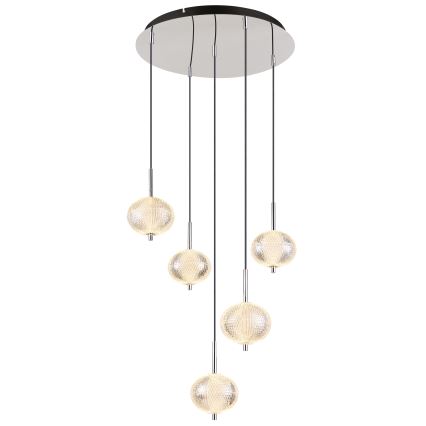 Globo - LED Luster na lanku 5xLED/6,6W/230V 3000/4500/6500K