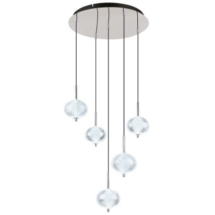 Globo - LED Luster na lanku 5xLED/6,6W/230V 3000/4500/6500K