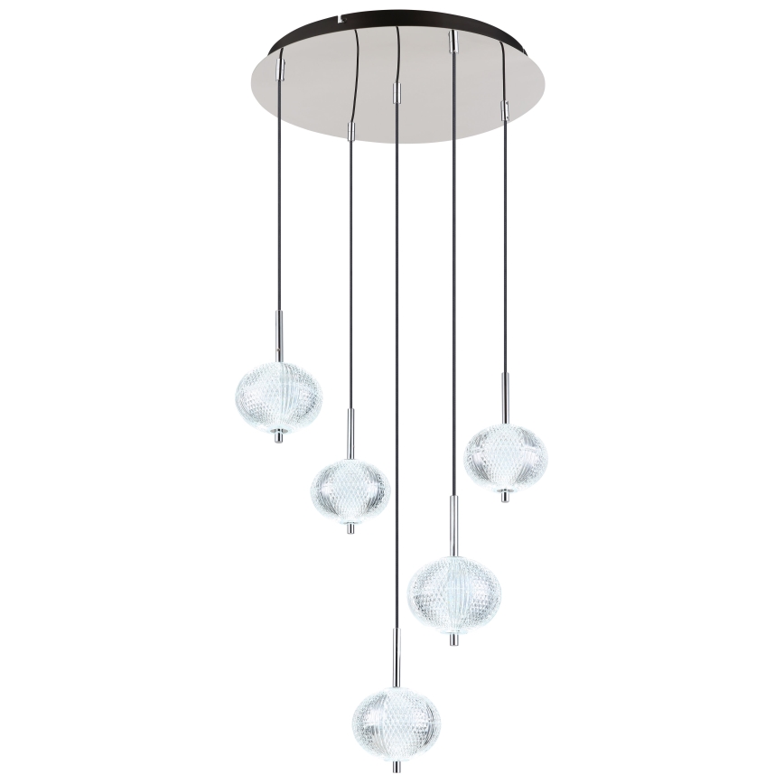 Globo - LED Luster na lanku 5xLED/6,6W/230V 3000/4500/6500K