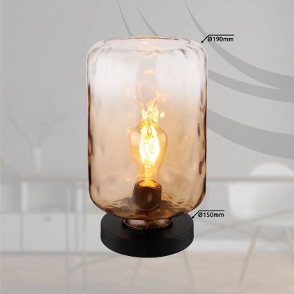 Globo - Stolná lampa 1xE27/60W/230V hnedá