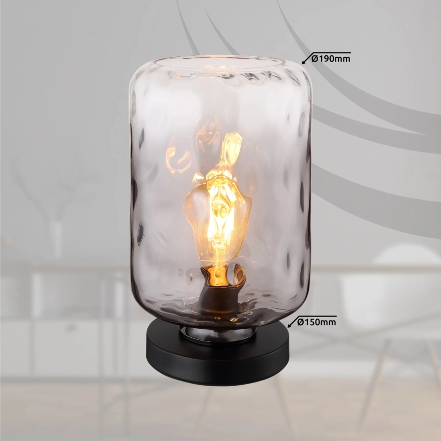 Globo - Stolná lampa 1xE27/60W/230V šedá