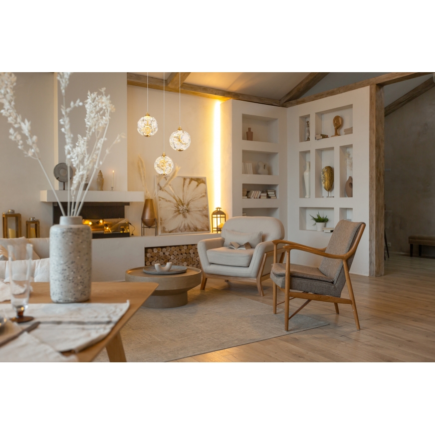 Globo - LED luster na lanku LED/24W/230V 3000K zlatý