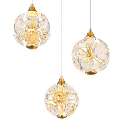 Globo - LED luster na lanku LED/24W/230V 3000K zlatý