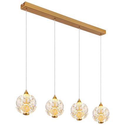 Globo - LED luster na lanku LED/32W/230V 3000K zlatý