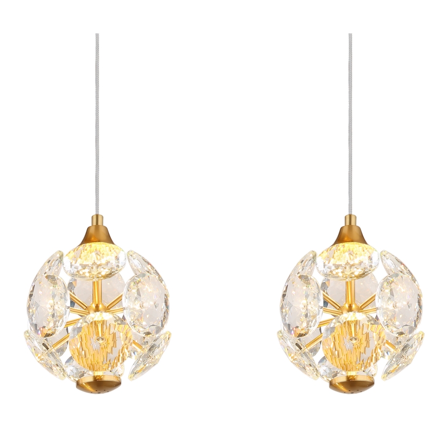 Globo - LED luster na lanku LED/32W/230V 3000K zlatý