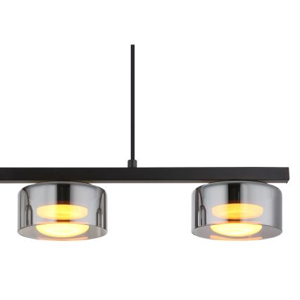 Globo - LED Luster na lanku 3xGX53/6W/230V dymová/čierna