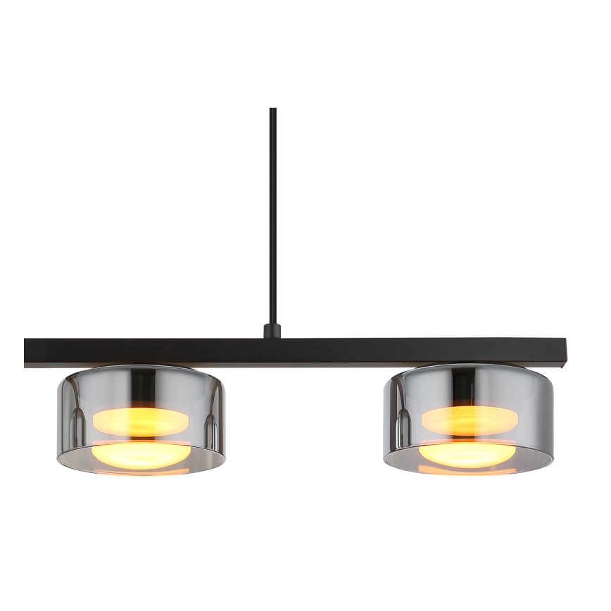 Globo - LED Luster na lanku 3xGX53/6W/230V dymová/čierna