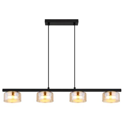 Globo - LED Luster na lanku 4xGX53/6W/230V dymová/hnedá