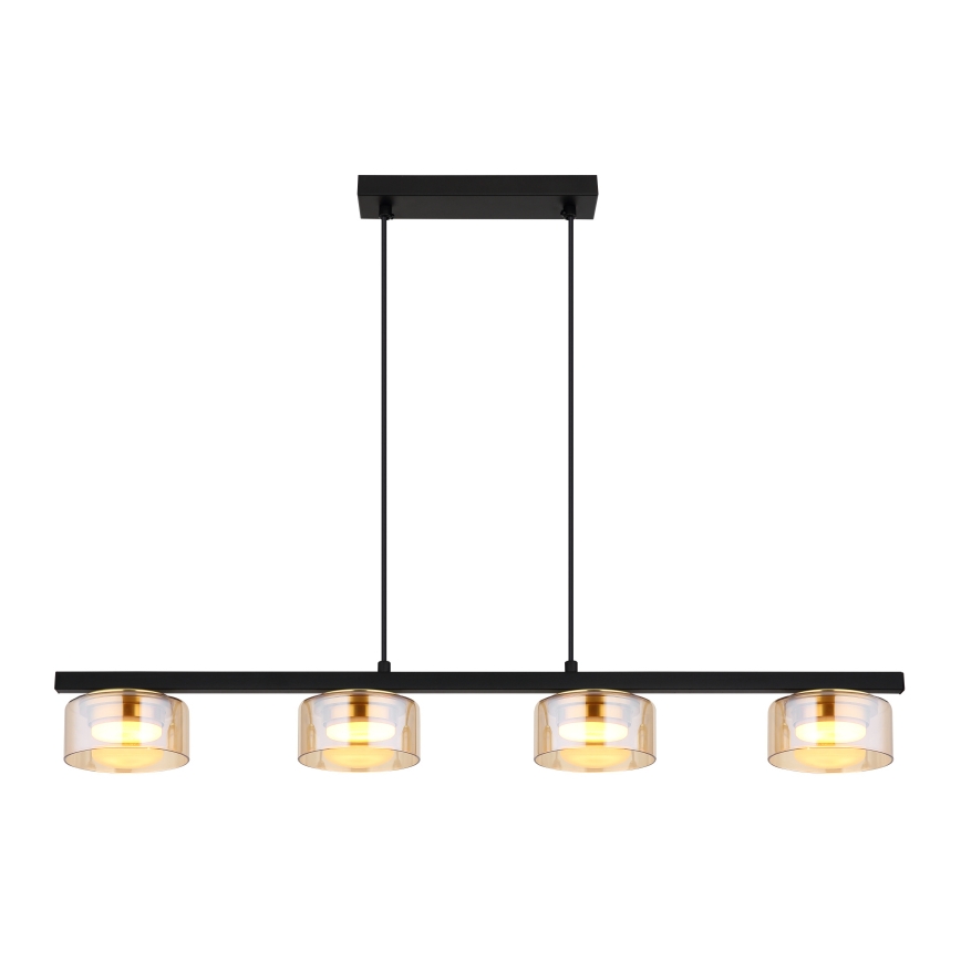 Globo - LED Luster na lanku 4xGX53/6W/230V dymová/hnedá