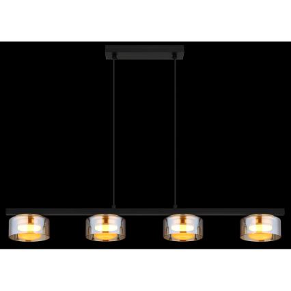 Globo - LED Luster na lanku 4xGX53/6W/230V dymová/hnedá