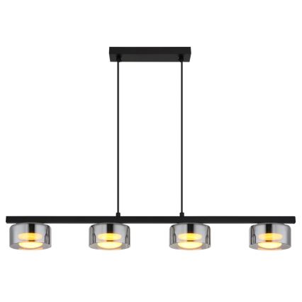 Globo - LED Luster na lanku 4xGX53/6W/230V dymová/čierna