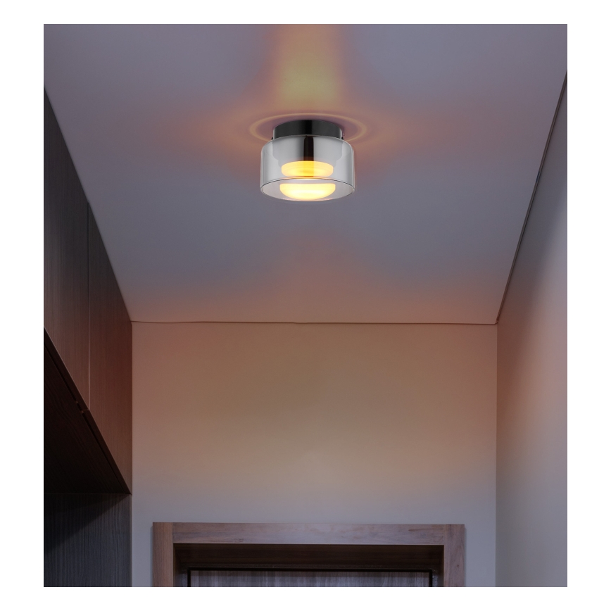 Globo - LED Stropné svietidlo 1xGX53/6W/230V pr. 13 cm dymová/čierna