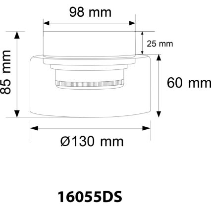 Globo - LED Stropné svietidlo 1xGX53/6W/230V pr. 13 cm dymová/čierna