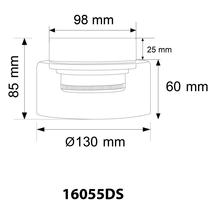 Globo - LED Stropné svietidlo 1xGX53/6W/230V pr. 13 cm dymová/čierna