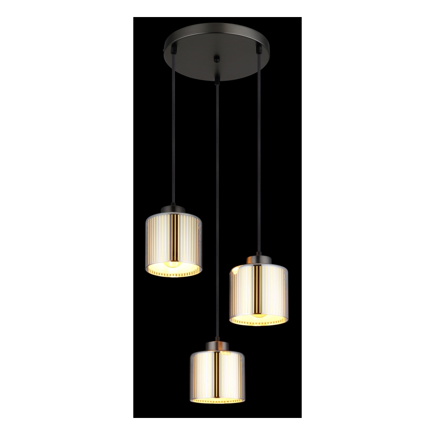 Globo - Luster na lanku 3xE27/60W/230V lesklý chróm pr. 33 cm