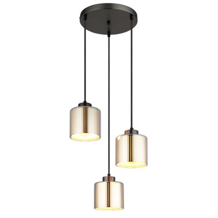 Globo - Luster na lanku 3xE27/60W/230V lesklý chróm pr. 33 cm