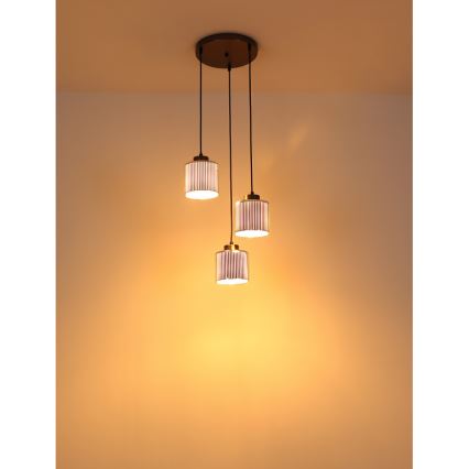 Globo - Luster na lanku 3xE27/60W/230V lesklý chróm pr. 33 cm